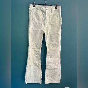 GAP Cream '70s Flare High Rise Pants